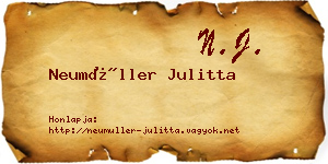 Neumüller Julitta névjegykártya